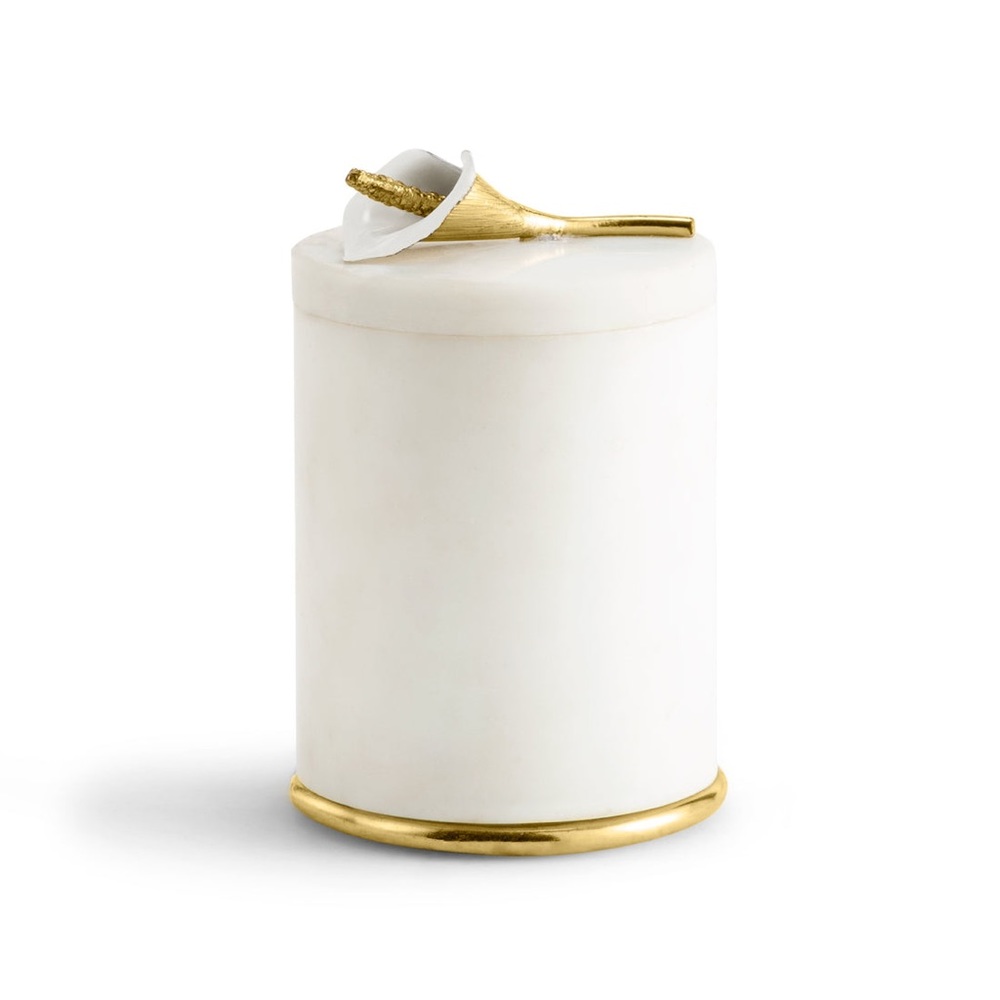 Calla Lilly Marble round container